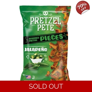 Pretzel Pete Jalapeno Seasoned Pretzel Pieces - 160g Big Bag